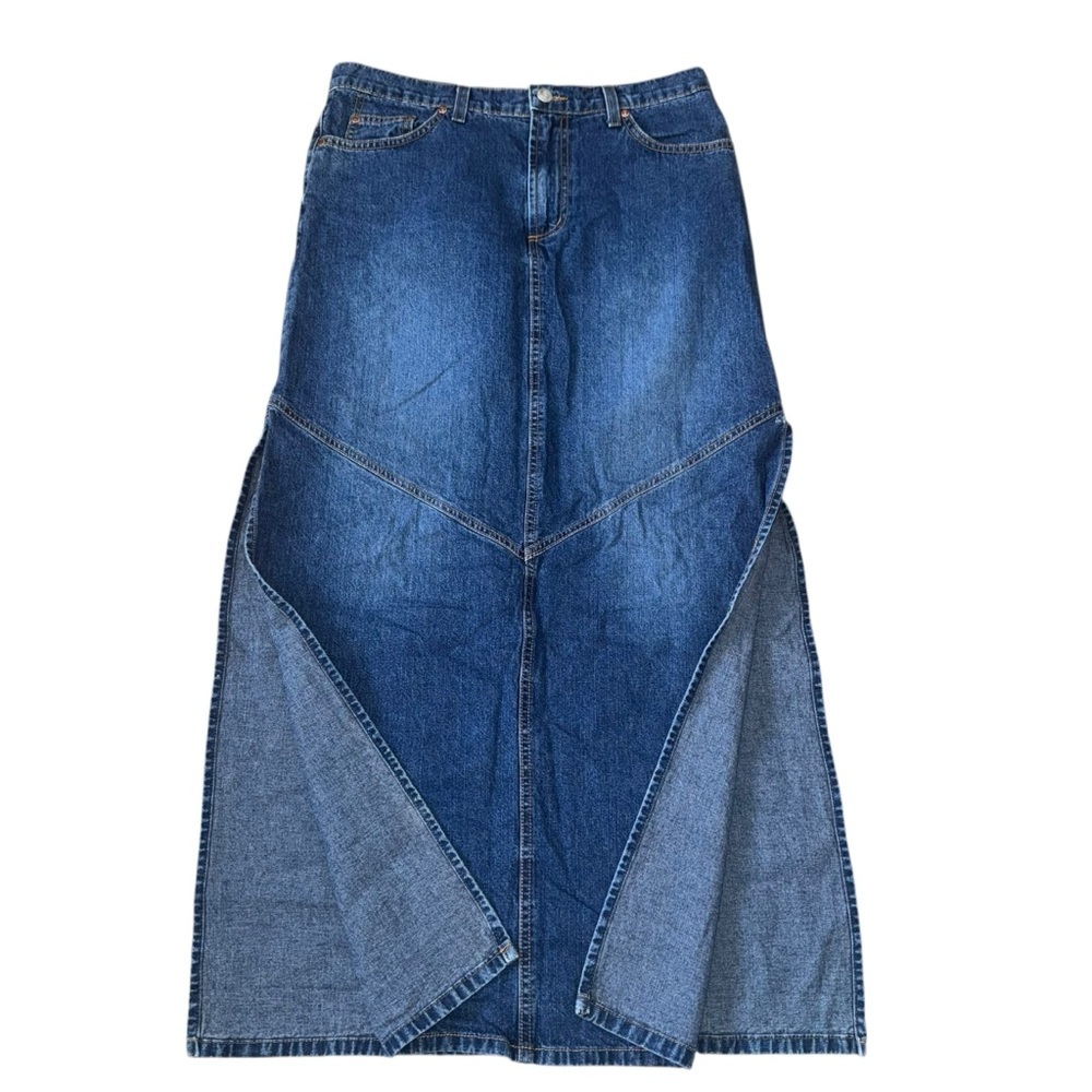 Paris Blues Long Denim Maxi Skirt Junior 9 100% Cotton - Picture 3 of 6
